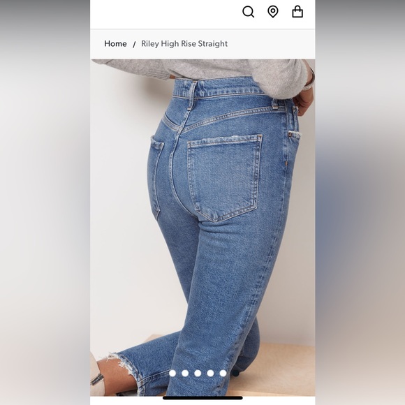 Agolde Riley High Rise Straight - Picture 2 of 6